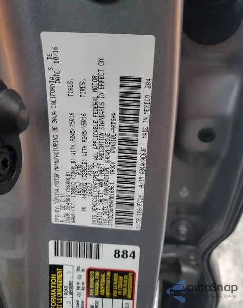 2017 Toyota Tacoma Double Cab from USA, damaged, VIN 3TMDZ5BN5HM016961